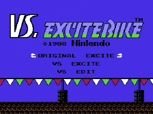 Vs. Excitebike title screen for Famicom Disk System